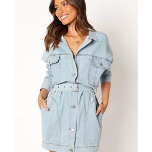 Petal & Pup Light Blue Denim Dress